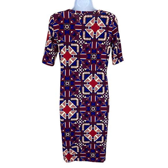 LuLaRoe Julia Sheath Dress Pencil Bodycon Size Small Boho Gypsy Aztec Print Sz S - Picture 2 of 16